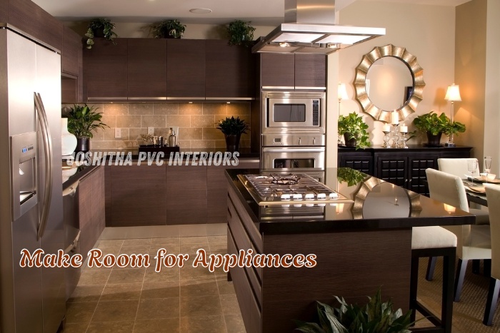 Smart modular kitchen design with appliance space by Joshitha PVC Interiors in Chennai – customized UPVC interiors for modern and functional